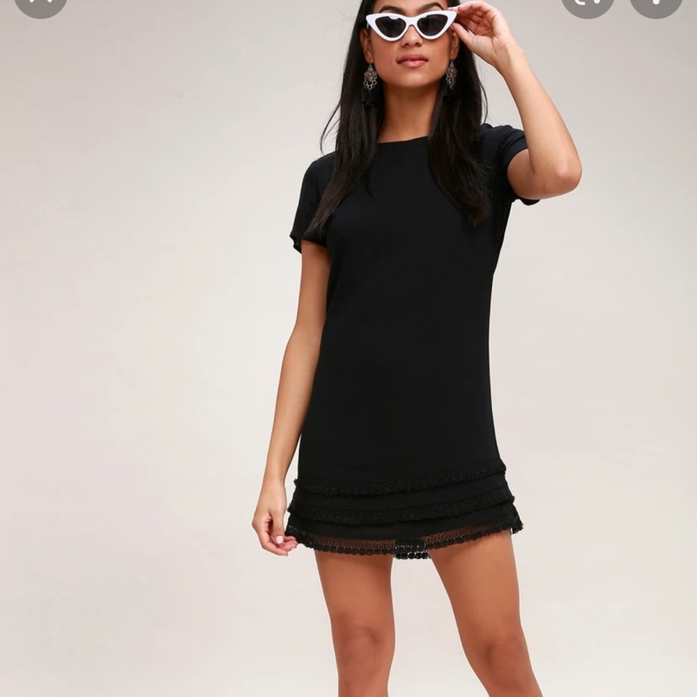 Lulus Buenos Aires Black Shift Dress